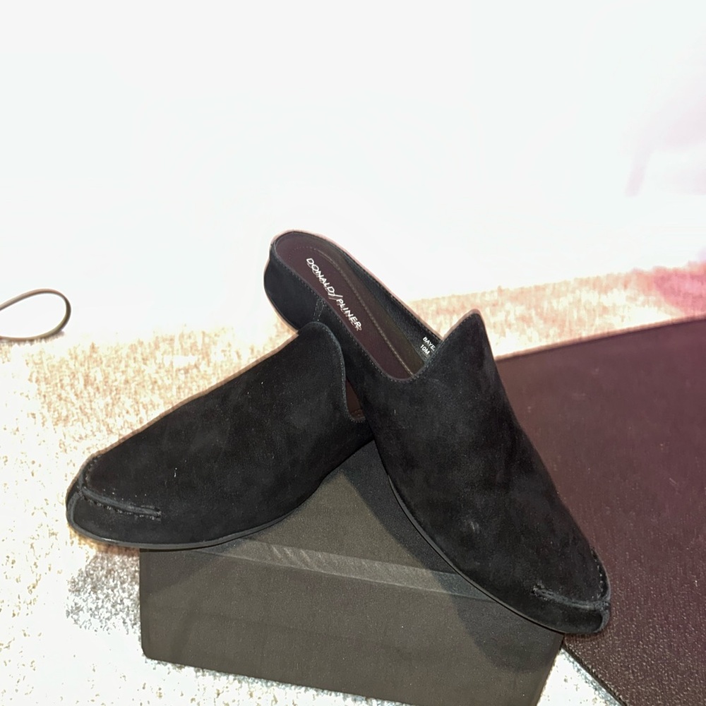 Donald J. Pliner Women's Black Suede Slip-Ons